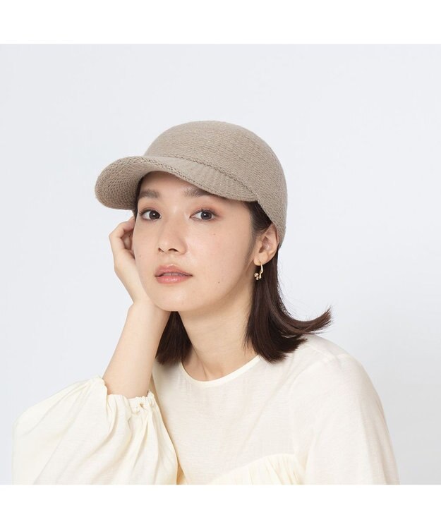 林八百吉商店 Jin no beat shi te cassie ニットサーモCAP グレージュ