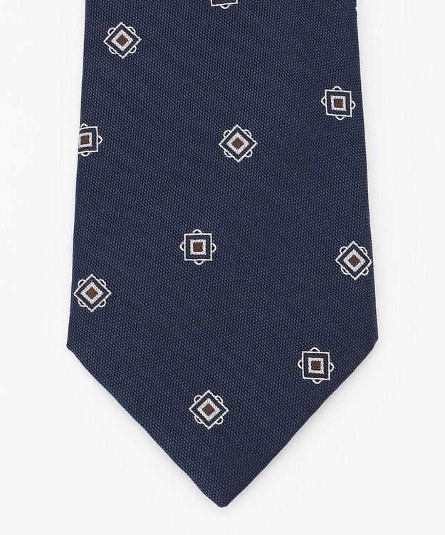 J.PRESS MEN スパンシルク小紋柄ネクタイ ダルブルー系7