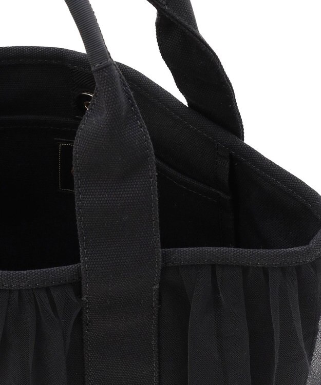 TOCCA GATHER TULLE TOTE キャンバストート ブラック系