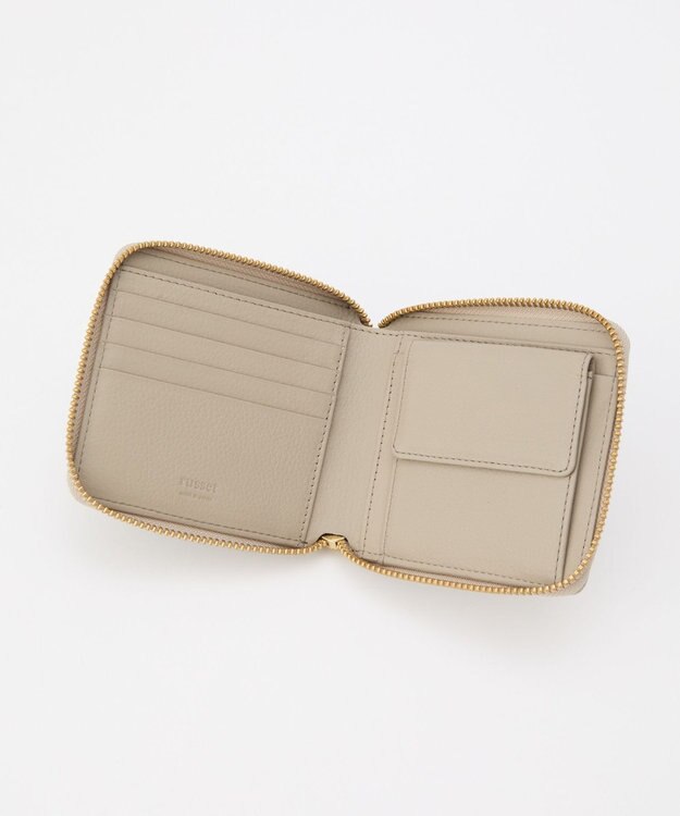 russet エンボスモノグラムラウンドウォレット(SO-431) GrayBeige