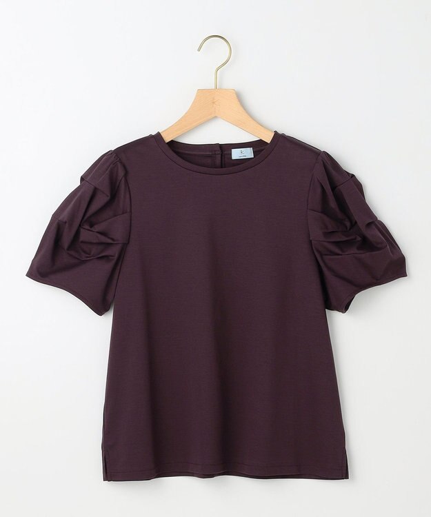 組曲 S 【先行予約】タッチミースムース ボリュームスリーブ カットソー マロンブラウン系