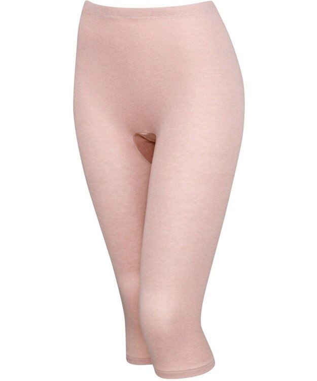 Wing あったかインナーボトム 綿混 裏起毛 よく伸びる素材 【ラクのびサーモ】 ひざ下丈 秋 冬 ER6613 ウイング／ワコール シェルピンク