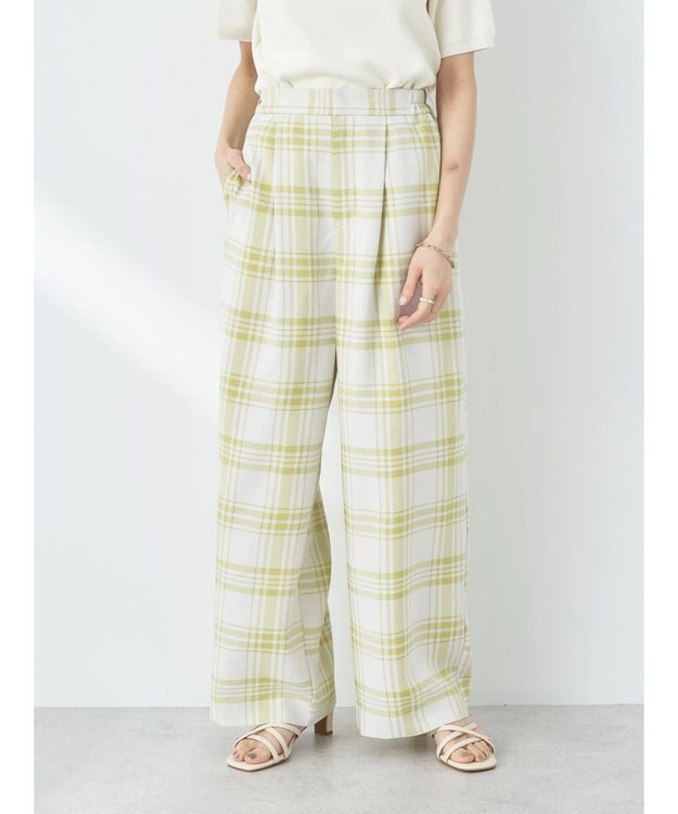 earth music&ecology タックワイドパンツ Check