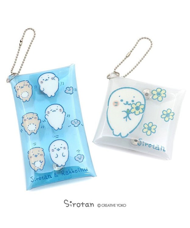 Mother garden しろたん クリアマルチケース 【単品】 しろたん＆らっこいぬ柄