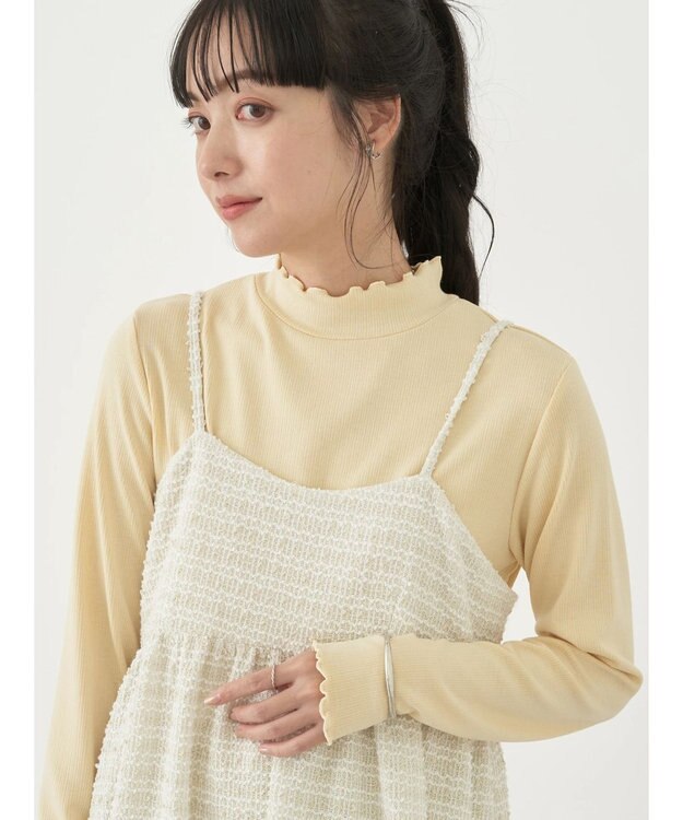 earth music&ecology ツイードキャミチュニック Ivory