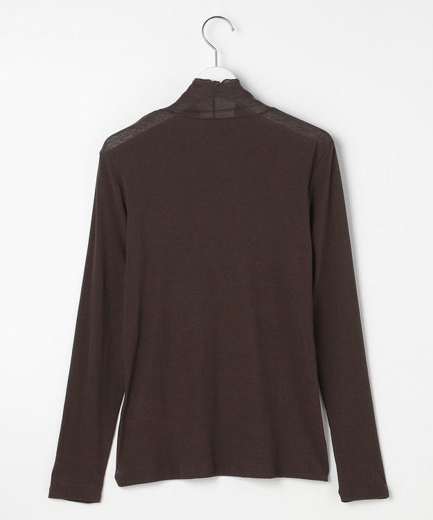 J.PRESS LADIES 【WEB限定】シアーストレッチフライス メローネック シアー カットソー 【WEB限定】ダークブラウン系