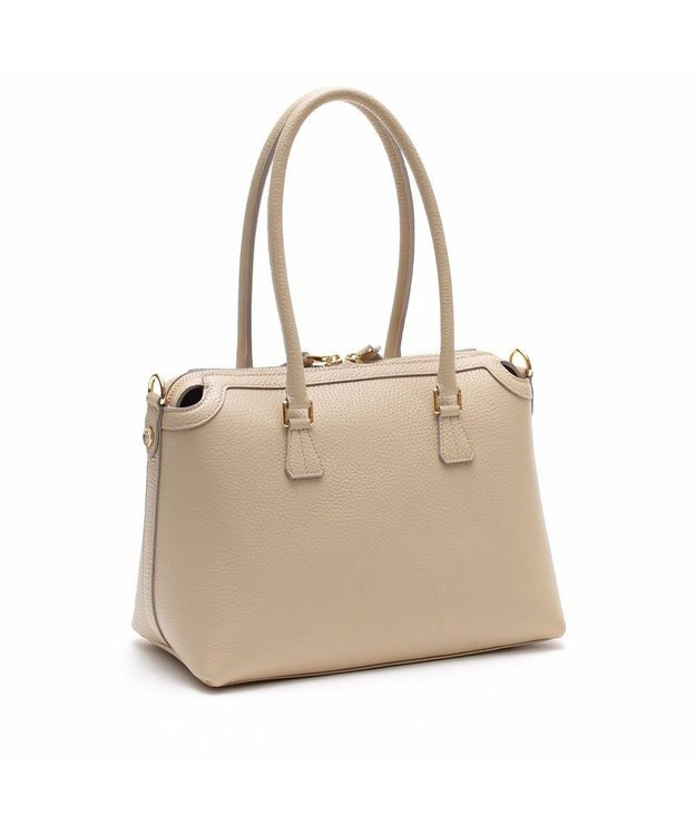 A.D.M.J. 【牛革】　ファスナーボストン ベージュ