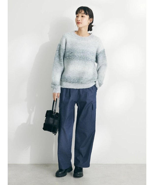 CRAFT STANDARD BOUTIQUE グラデーションクルーネックプルオーバー Gray