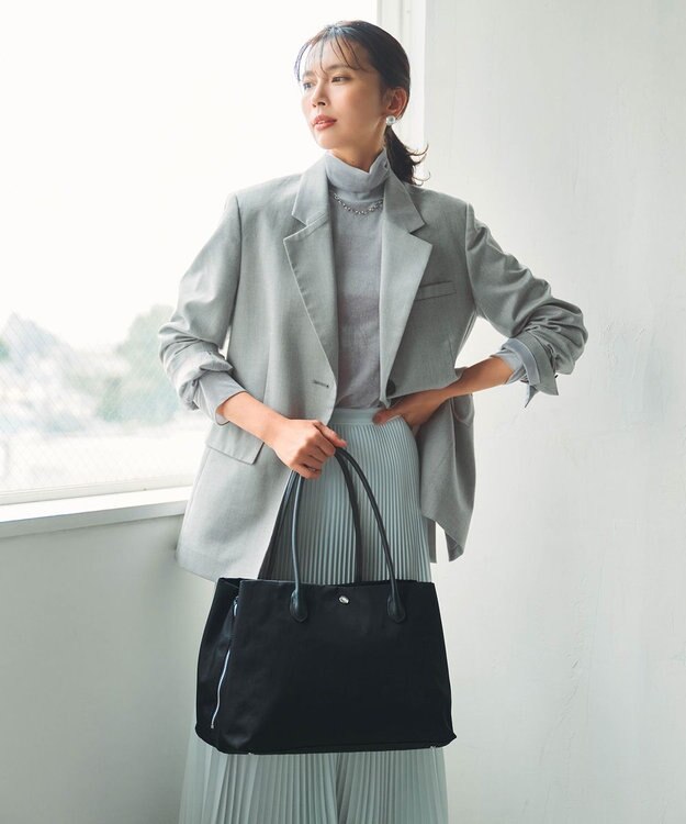 TOPKAPI 【Breath TOPKAPI】ALINE アライン ナイロン ボストン トートバッグ　A4 / 軽量 / 肩掛け / 大容量 / 旅行 / 出張 / 通勤 ブラック