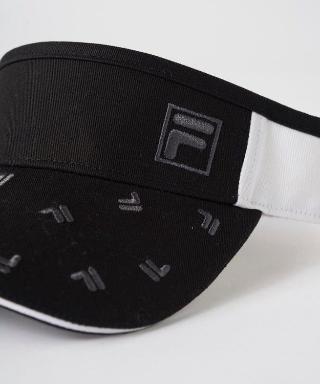 FILA GOLF／marie claire 【FILA GOLF】 総柄サンバイザー ブラック