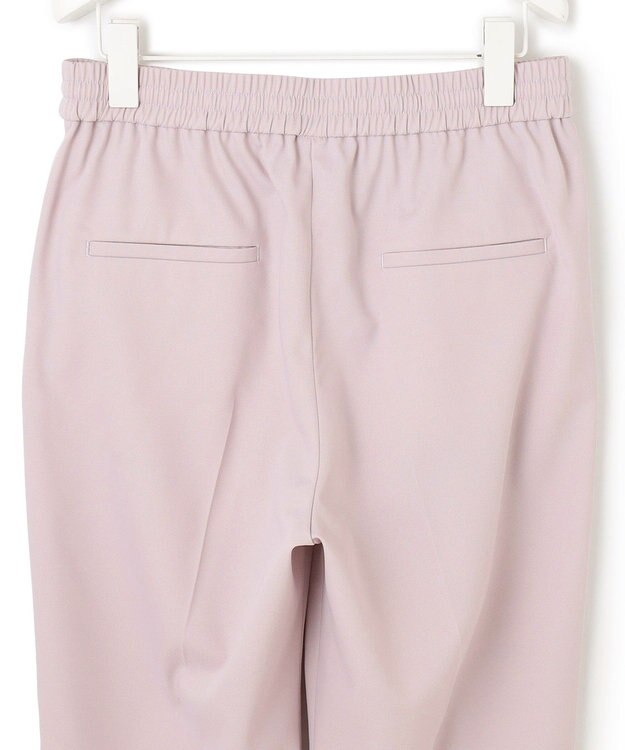 ICB L 【洗える】ウォームサテン ドロストパンツ ヘイズピンク系