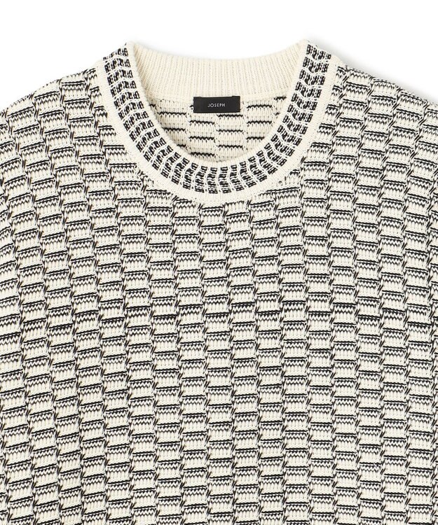 JOSEPH HOMME ツイーリーコットン　ミドルゲージニット　 アイボリー系3