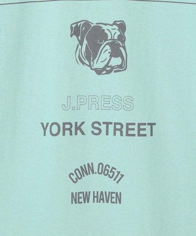 J.PRESS YORK STREET 【UNISEX】フロント＆バックプリント Tシャツ ピーコックグリーン系