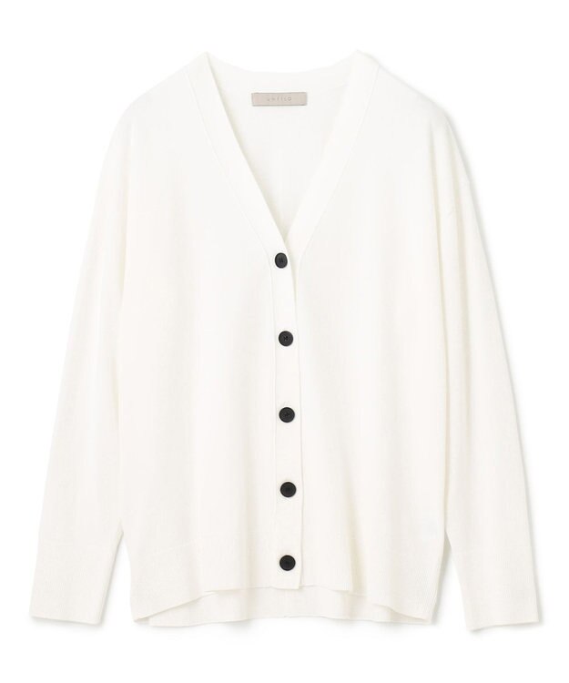 UNFILO 【新色追加】マイビューティニット カーディガン オフ