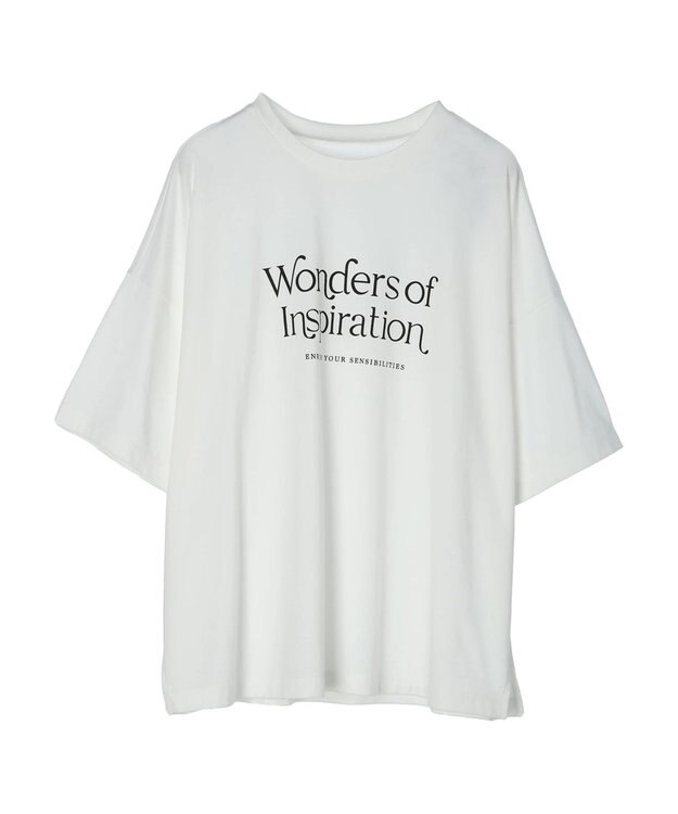 Green Parks シンプルフェミニンロゴチュニック Off White