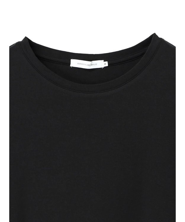 AMERICAN HOLIC 接触冷感チュールＭＩＸカットプルオーバー Black