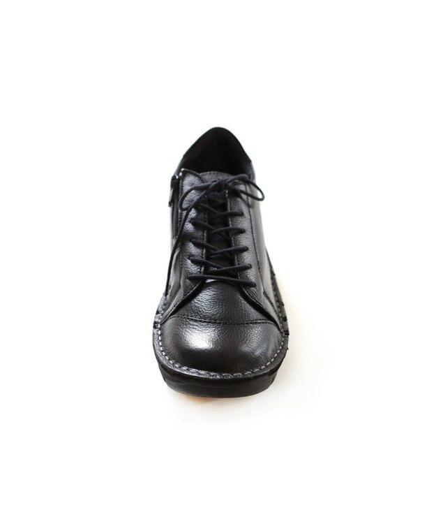 Pointer 本革超軽量レースアップスニーカー ブラック