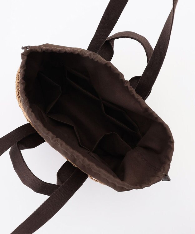 LA BAGAGERIE 【MONICA】ダブルハンドルかごバッグ ダークチョコ