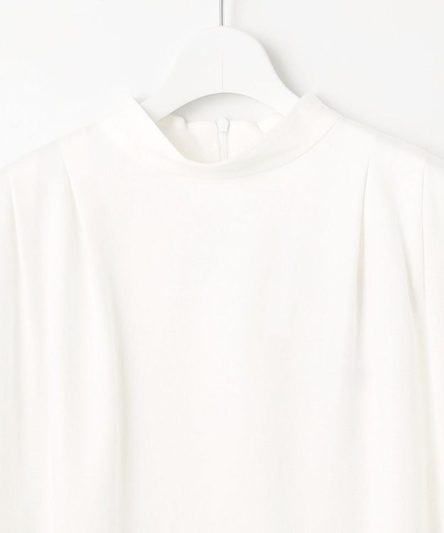 自由区 【洗える】ハイカウントハイネック カットソー オフホワイト