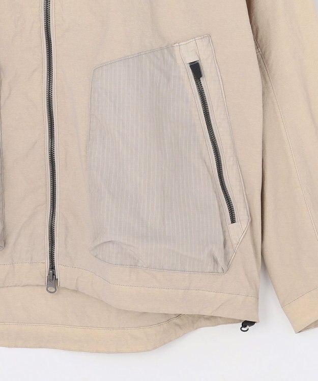 JOSEPH ABBOUD MOUNTAIN 【ナチュラルカラー/ストレッチ】ナイロンコンビガーメントダイパーカー ライトグレー系