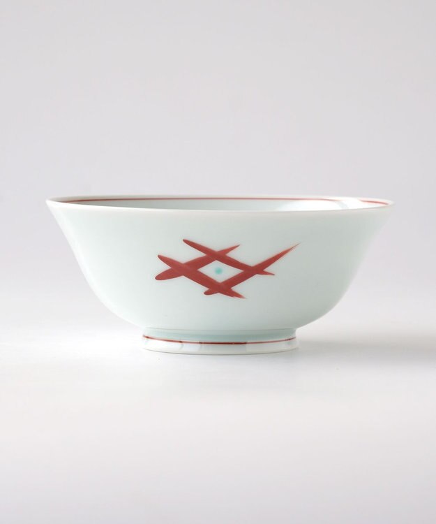 たち吉 【たち吉】おてがる丼赤絵かぶら〈１個〉波佐見焼 ホワイト×レッド