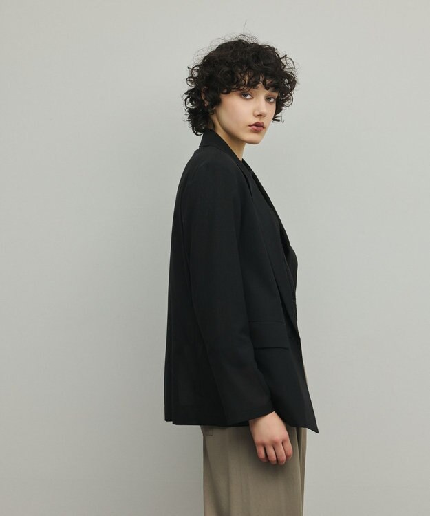 GRACE CONTINENTAL シアーウールジャケット ブラック