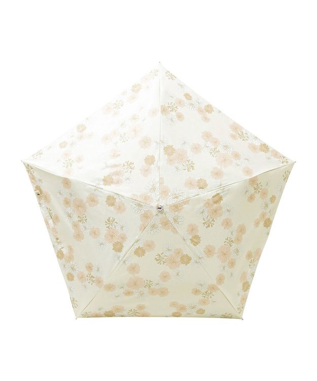 MOONBAT 【 遮光率100％/遮熱/UV/軽量】PAUL&JOE ACCESSOIRES(ポール&ジョー) 晴雨兼用日傘 クリザンテーム 総柄 花柄 折りたたみ傘 ホワイト