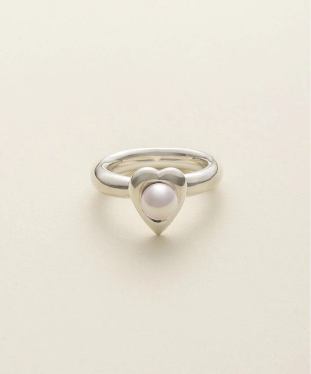 yoaa シルバー925 ハートピンクアコヤパールリング シルバー925