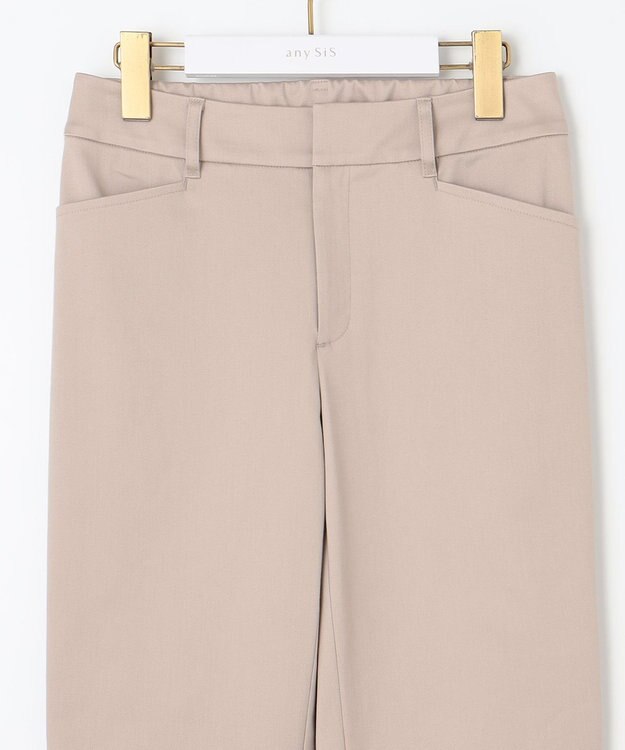 ANY SIS 【撥水機能】サテンストレッチビューティー パンツ ベージュ