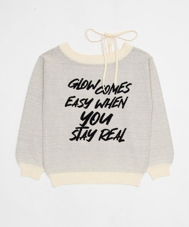 WEGO 2WAYショルダーリボンニット ホワイト