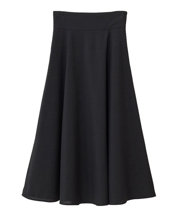 earth music&ecology シアーバックレースアップフレアスカート Black