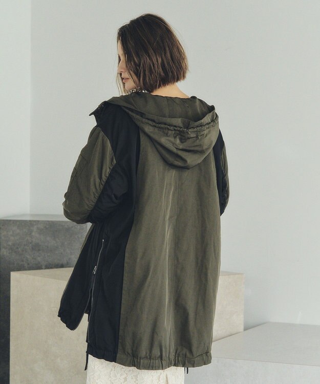 YECCA VECCA パディングフーディーコート Khaki