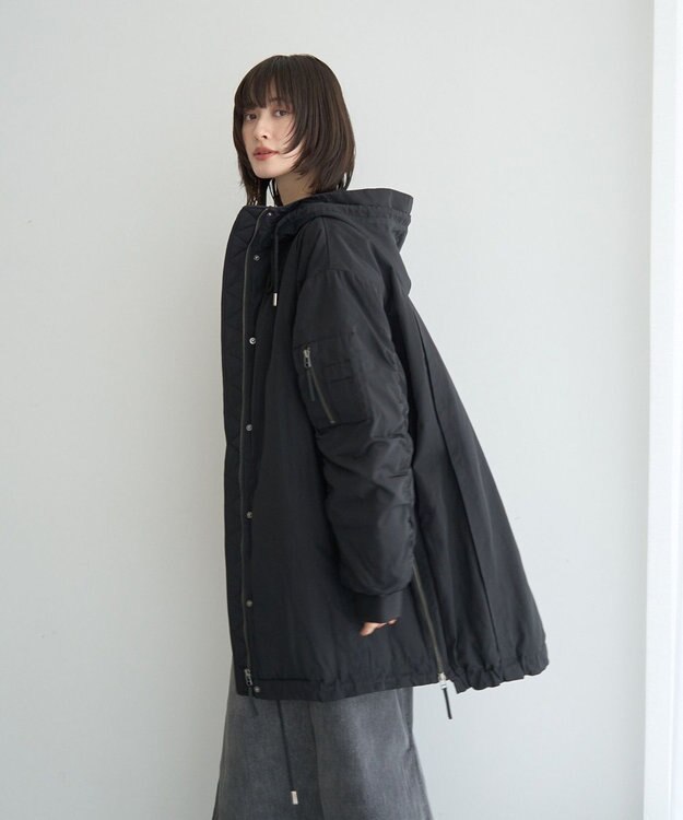 YECCA VECCA パディングフーディーコート Khaki