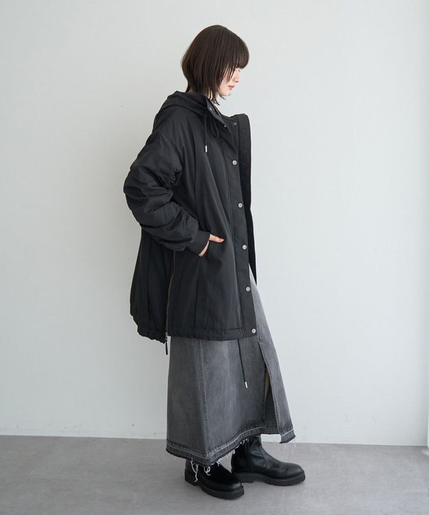 YECCA VECCA パディングフーディーコート Khaki