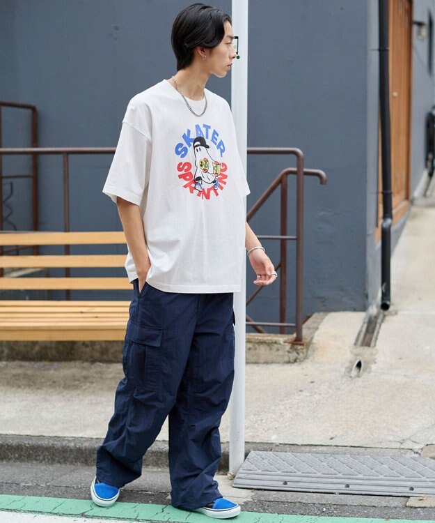 WEGO 【ユニセックス着用ITEM】アクセ付きグラフィックT（SS） ホワイトその他