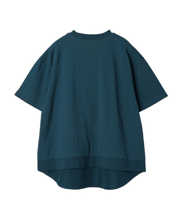 Green Parks 異素材切替ドッキングチュニック Blue Green