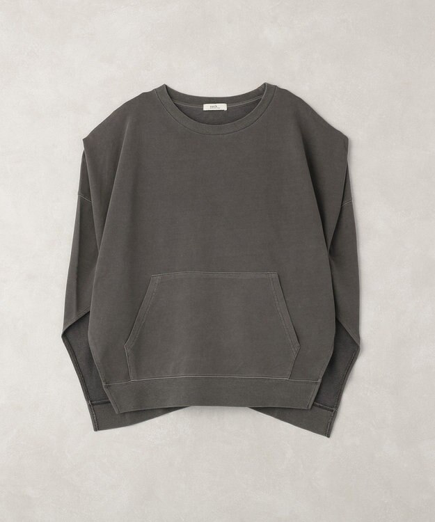 earth music&ecology ピグメントカンガルーポケットプルオーバー Charcoal Gray