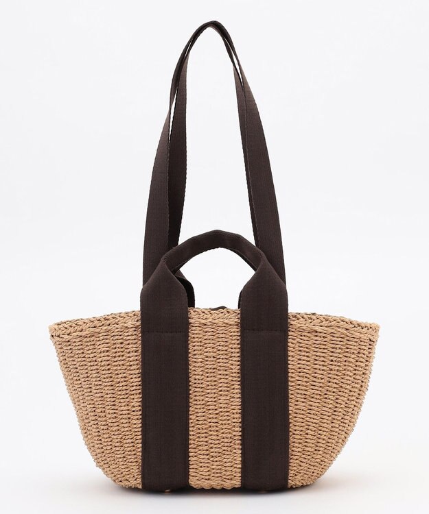 LA BAGAGERIE 【MONICA】ダブルハンドルかごバッグ ダークチョコ