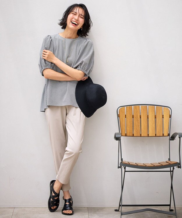 ANY L 【ストレッチ】大人の7daysデイリーパンツ グレージュ