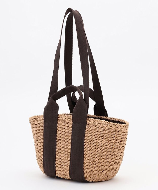 LA BAGAGERIE 【MONICA】ダブルハンドルかごバッグ ダークチョコ