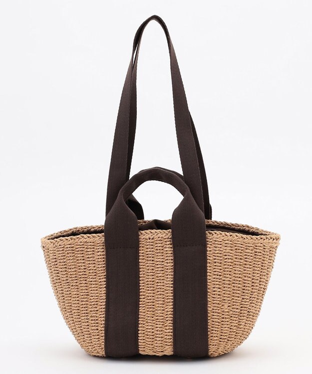 LA BAGAGERIE 【MONICA】ダブルハンドルかごバッグ ダークチョコ