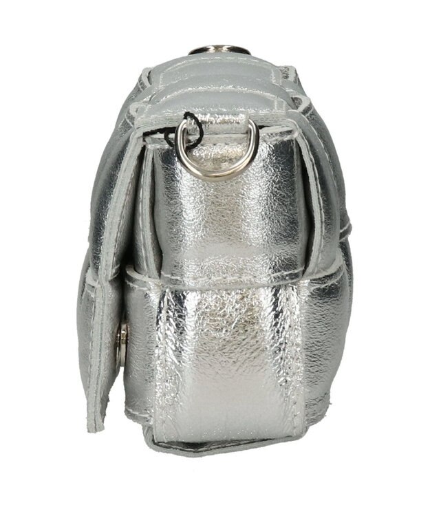 INTER-CHAUSSURES 【ANDREA CARDONE】イントレチャートレザーショルダーバッグ シルバー