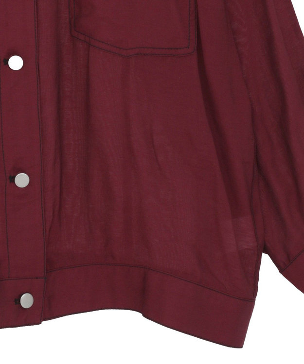 Green Parks ・ＥＬＥＮＣＡＲＥ　ＤＵＥ　カラーステッチシアーＧジャン Bordeaux