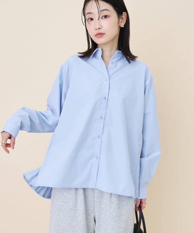 AMERICAN HOLIC 【イージーケア】バックプリーツシャツ Sax