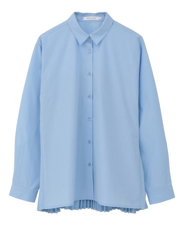 AMERICAN HOLIC 【イージーケア】バックプリーツシャツ Sax