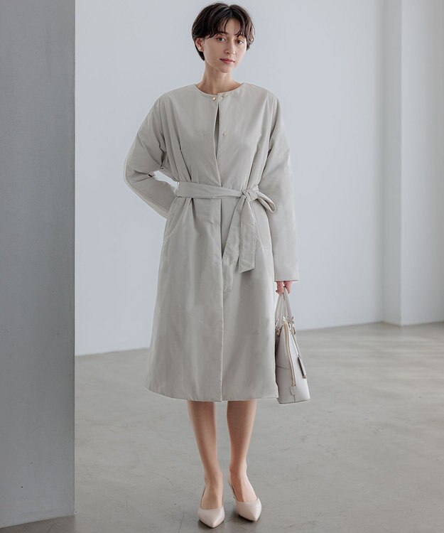 23区 【撥水加工】中綿 パデット ドルマンコート ベージュ系