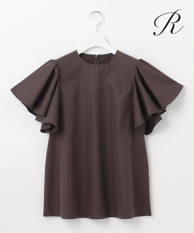 23区 L 【R(アール)】THOMAS MASON フリルスリーブ ブラウス ブラウン系