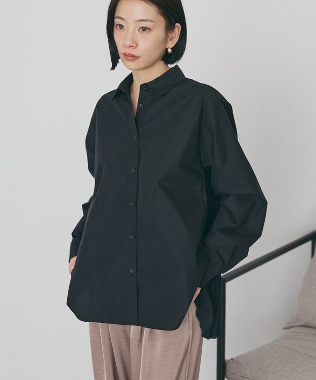 AMERICAN HOLIC 【イージーケア】バックプリーツシャツ Black