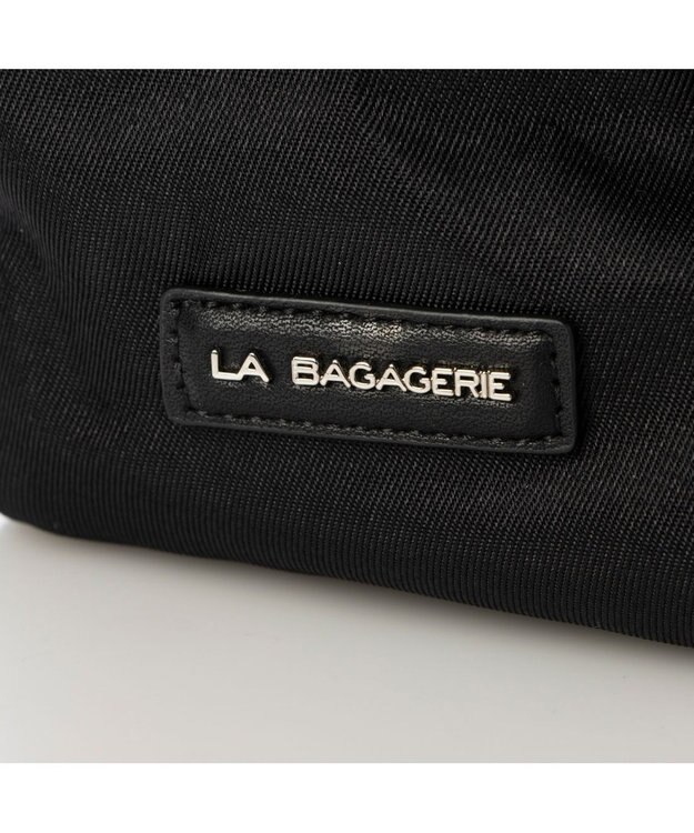 LA BAGAGERIE フロントポケット　スクエアナイロントート ブラック