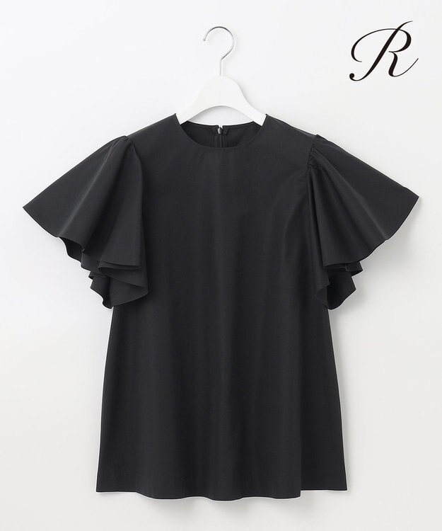 23区 L 【R(アール)】THOMAS MASON フリルスリーブ ブラウス ブラック系